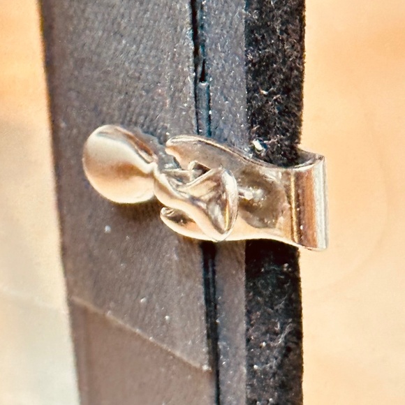 Silver Tone Diamond Cut Starburst Tie Clip Cross Hatch Background Vintage - Picture 6 of 9